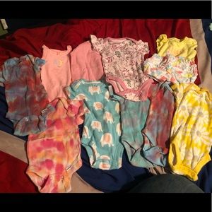 Baby girl onesies and long sleeve shirts